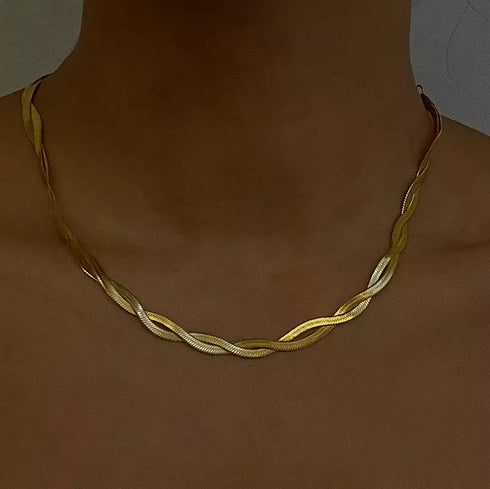 Michelle Double Snake Halsband